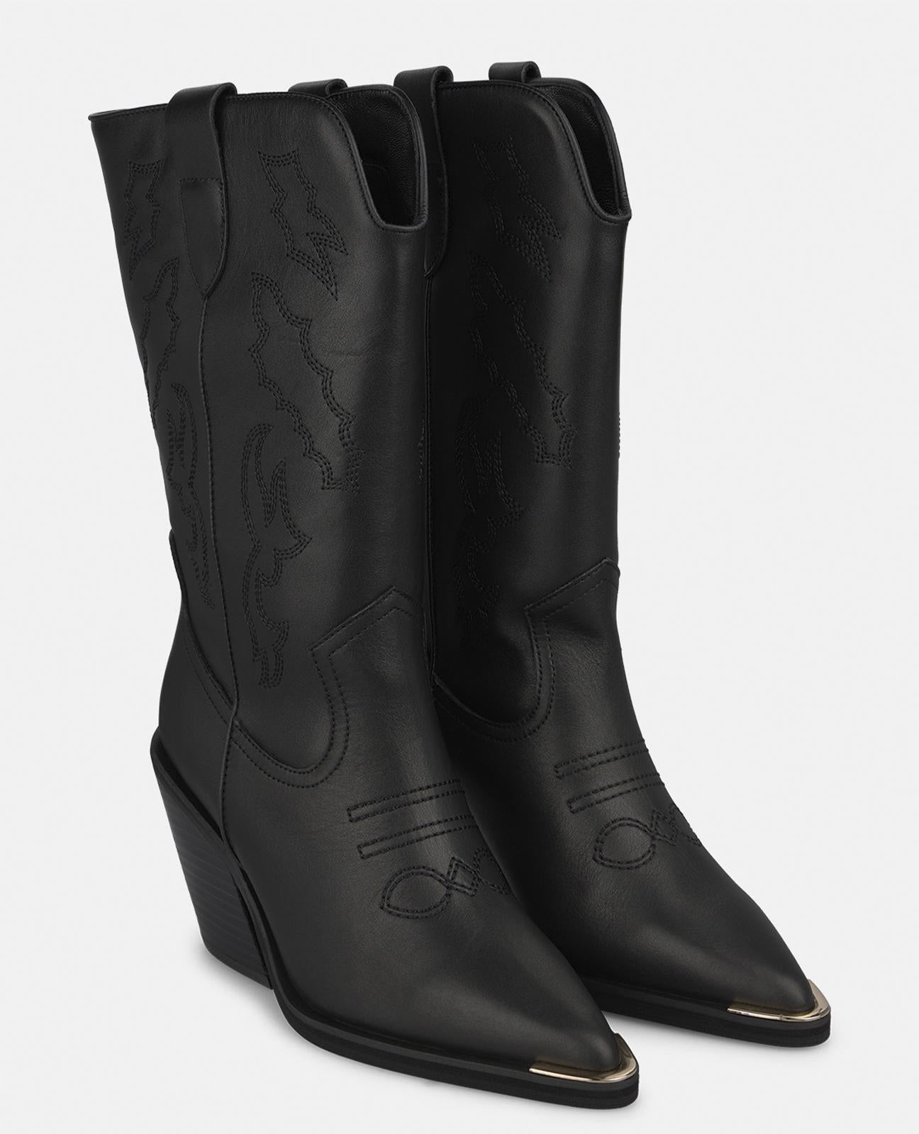 alma-en-pena-napa-leder-cowboy-boots-schwarz-8-cm image 2