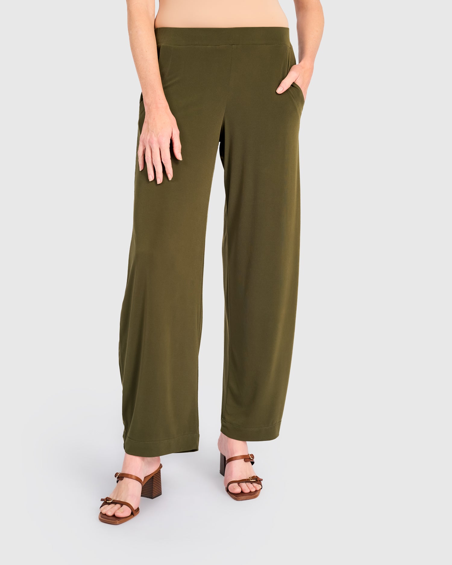 alembika-essential-slinky-flow-pants-khaki image 1