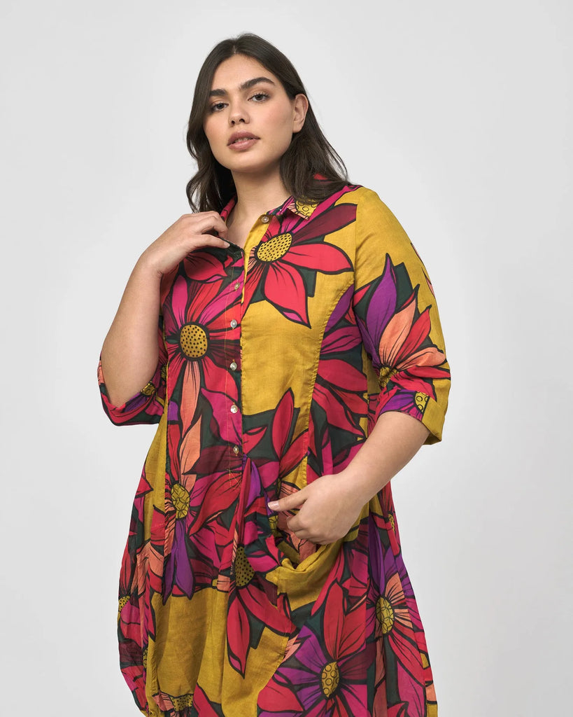 alembika-dandelion-wonderful-dress-bouquet-damen-baumwoll-kleid image 1