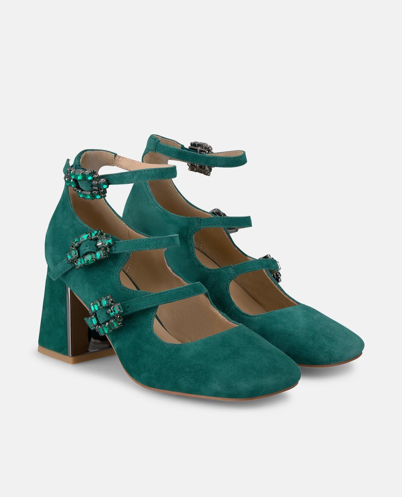 alma-en-pena-pumps-mit-schmuckschnalle-7-cm-gr-n image 2