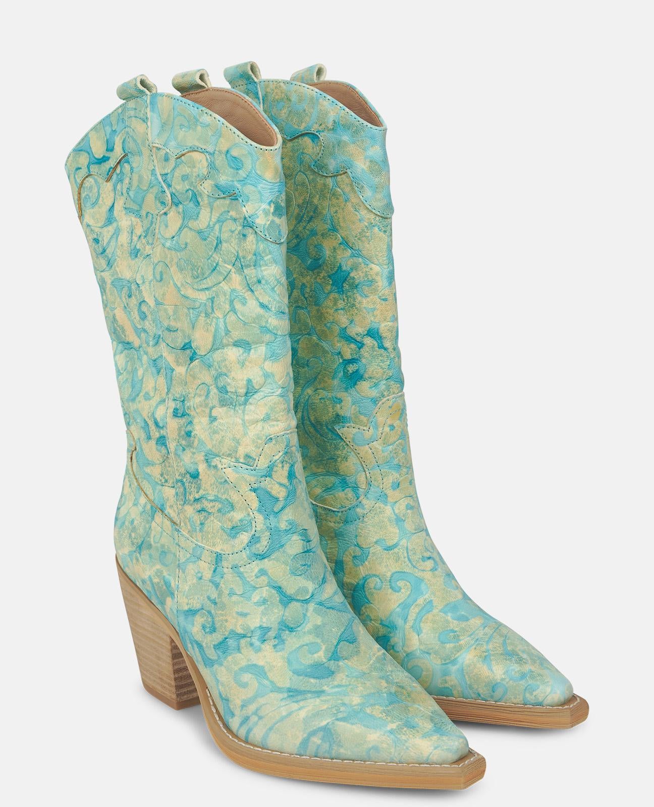 alma-en-pena-embroidered-half-boot-stiefel-blau-8-cm image 3