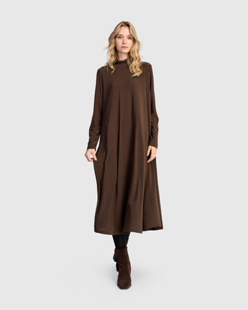 alembika-essential-slinky-a-line-dress-sepia-maxi-a-linien-kleid image 3