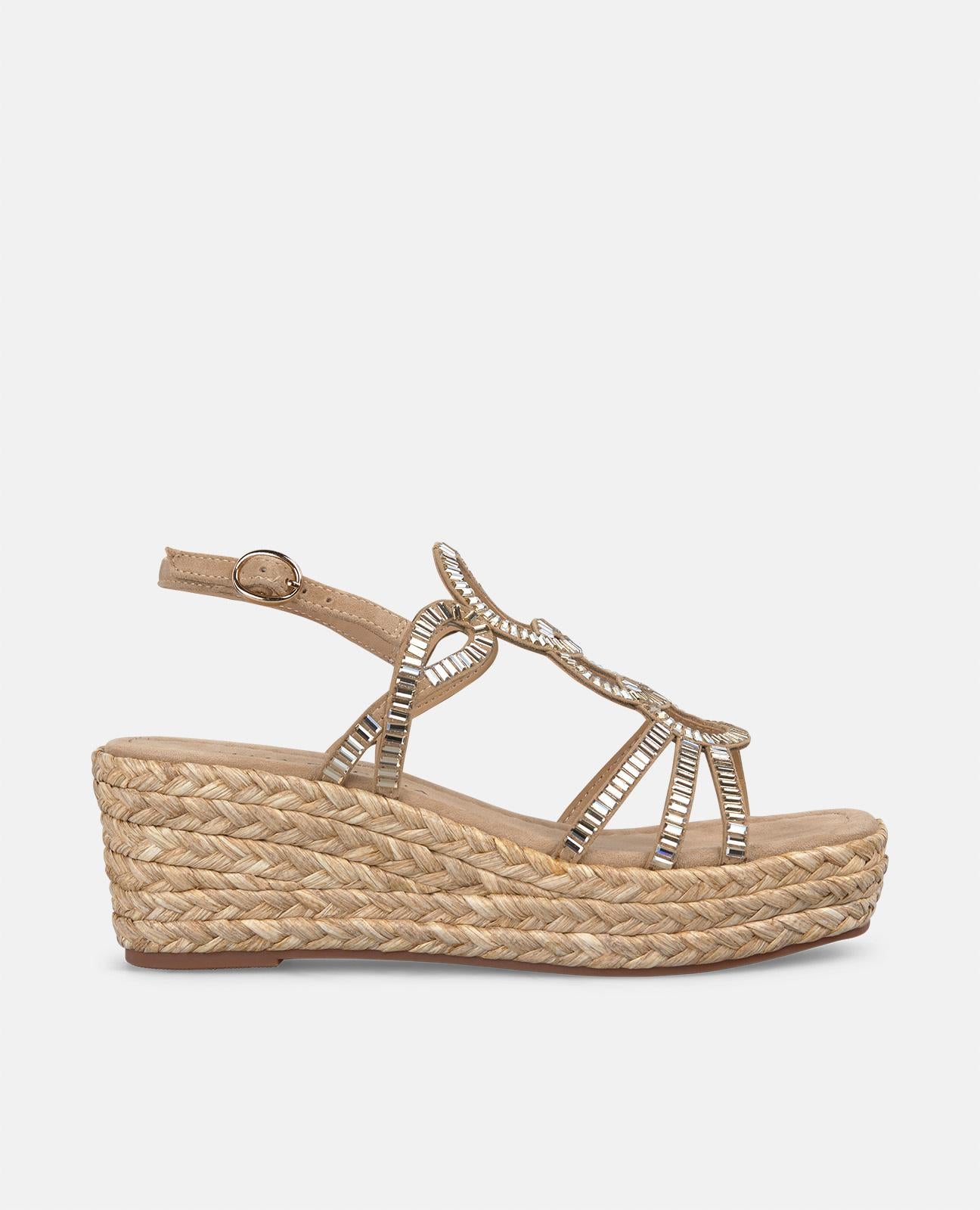 alma-en-pena-keil-sandalen-arena-glitzer-5-cm image 1