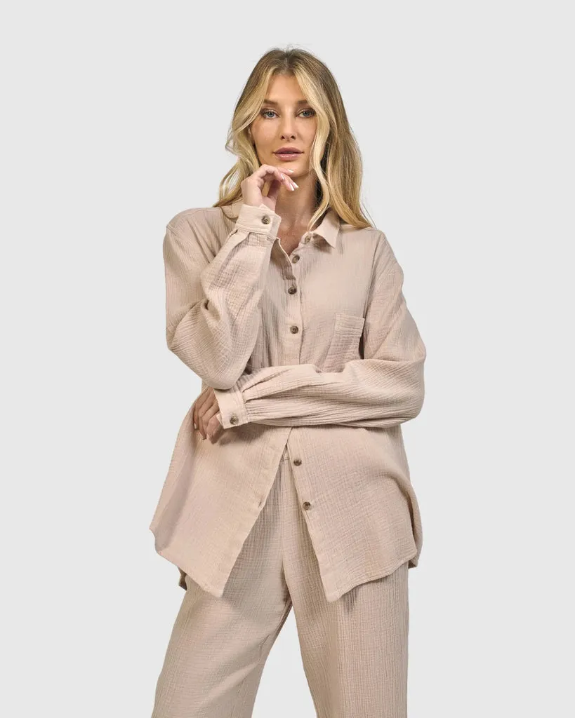 alembika-recreation-button-down-top-sand-blusenhemd-aus-musselin image 1