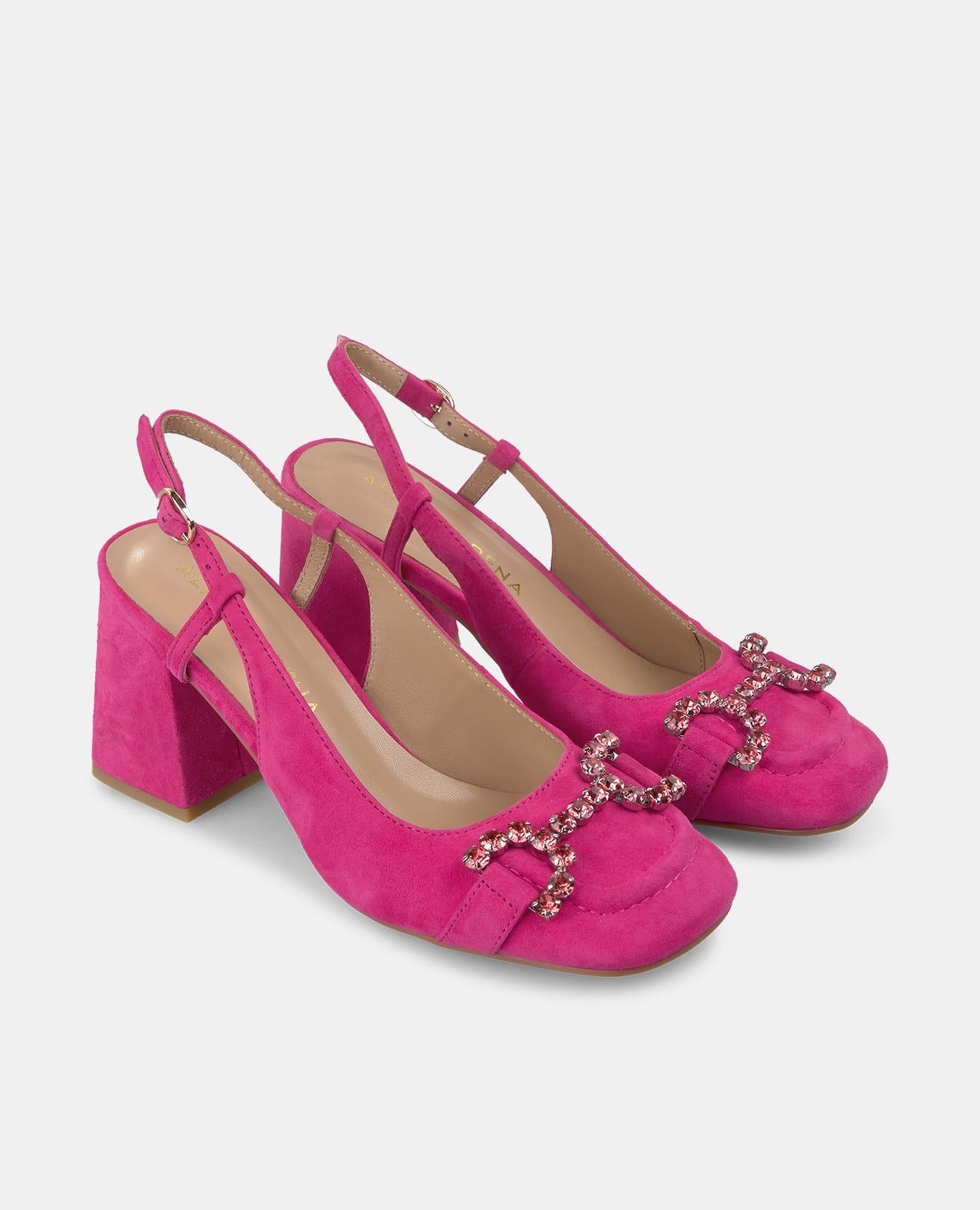 alma-en-pena-pumps-mit-steg-rund-schnalle-7-5-cm-absatz-fuchsia image 2