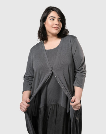 alembika-essential-draped-cocoon-jacke-grey image 2
