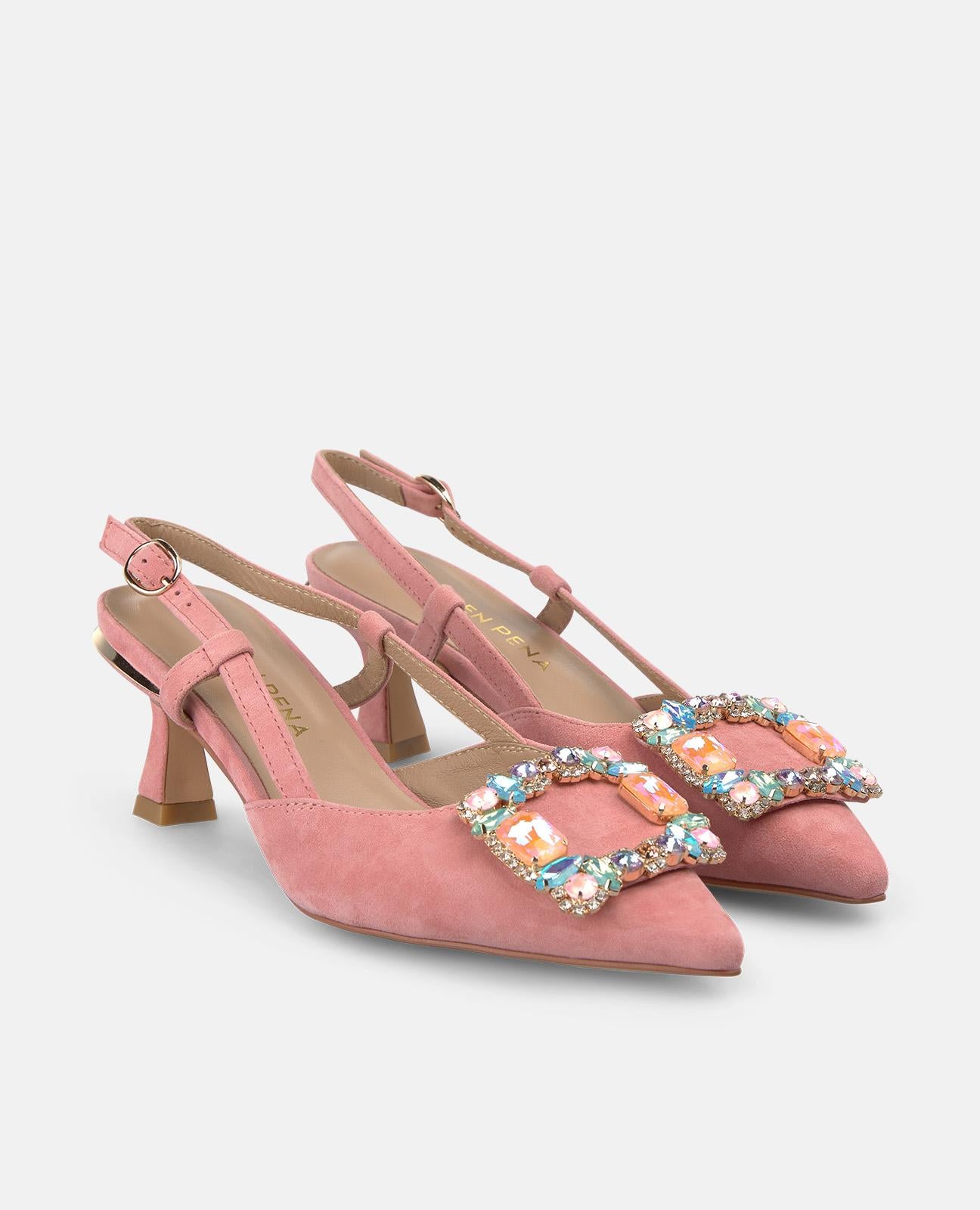 alma-en-pena-alfa-62560-slingpumps-mit-schmuck-lachs image 2