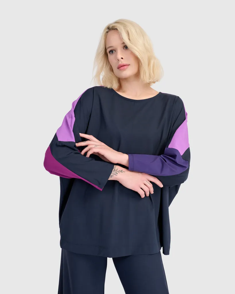 alembika-tekbika-iris-top-navy-mix image 1