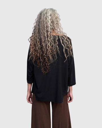 alembika-essential-boxy-top-black-damen-t-shirt image 5