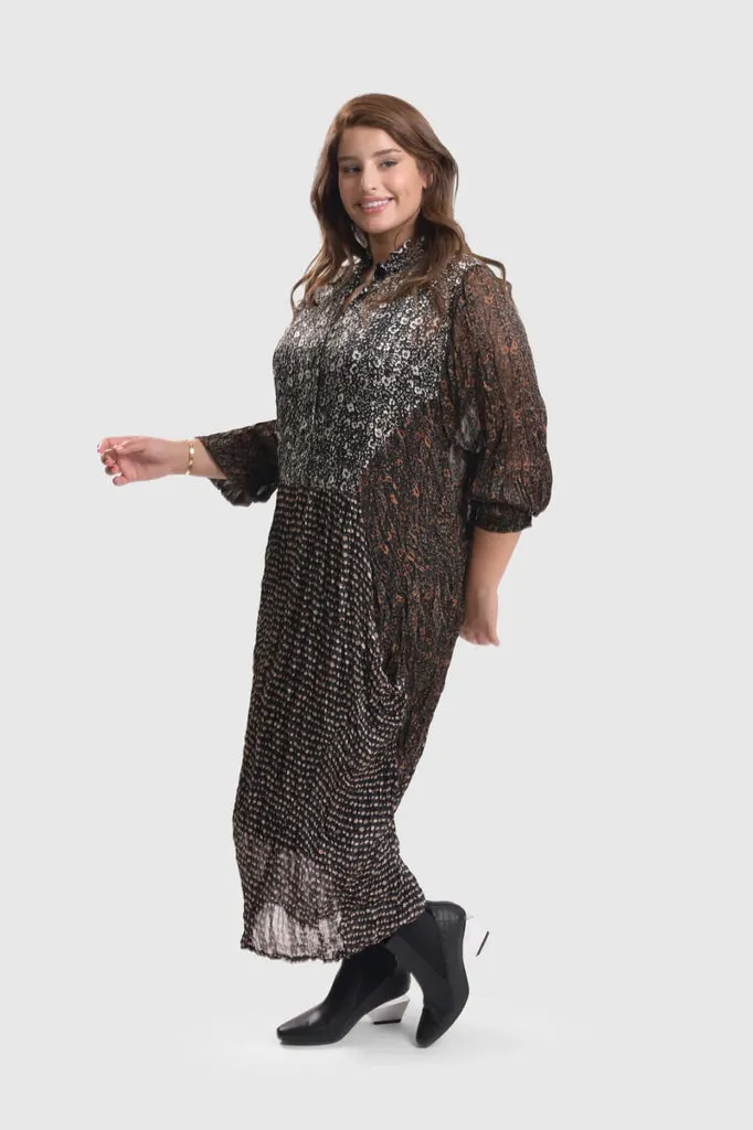 alembika-talia-cocoon-kleid-damen-russet-mit-slip image 1