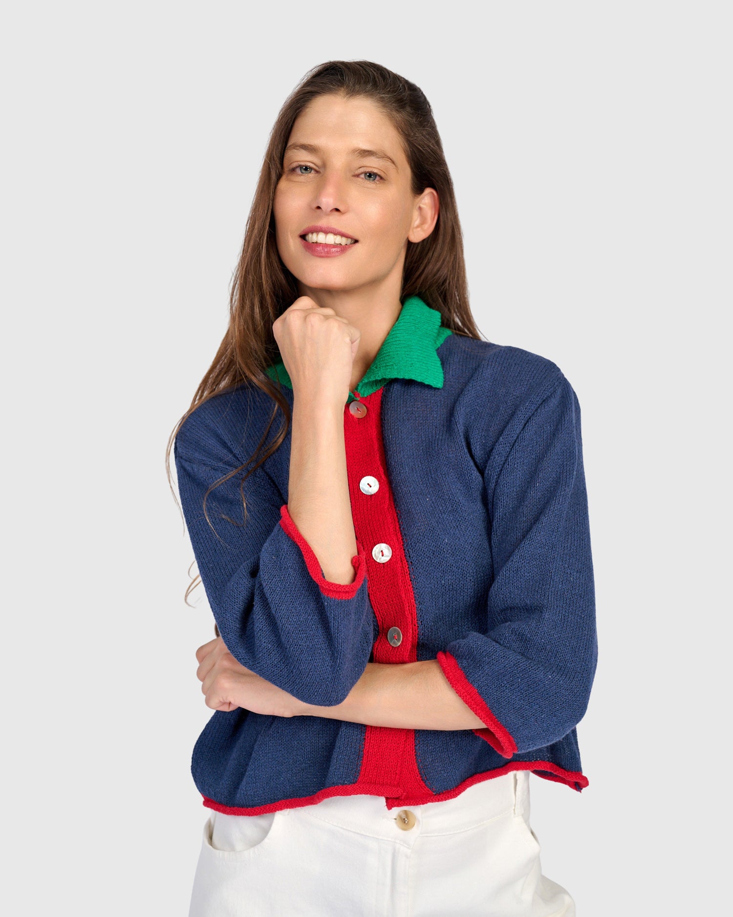 alembika-coco-cardigan-navy-mix-cropped image 8