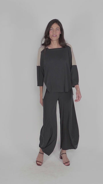alembika-essential-colorblock-cupro-top-charcoal image 6