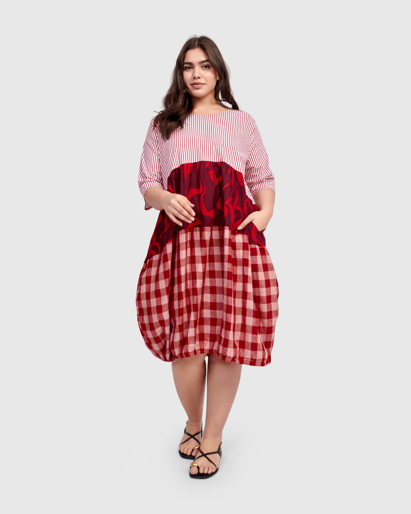 alembika-greta-relaxed-kleid-mix-damen-sommer-cocon-kleid image 1