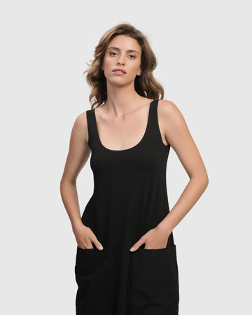 alembika-urban-maxi-tank-kleid-schwarz-baumwolle image 2