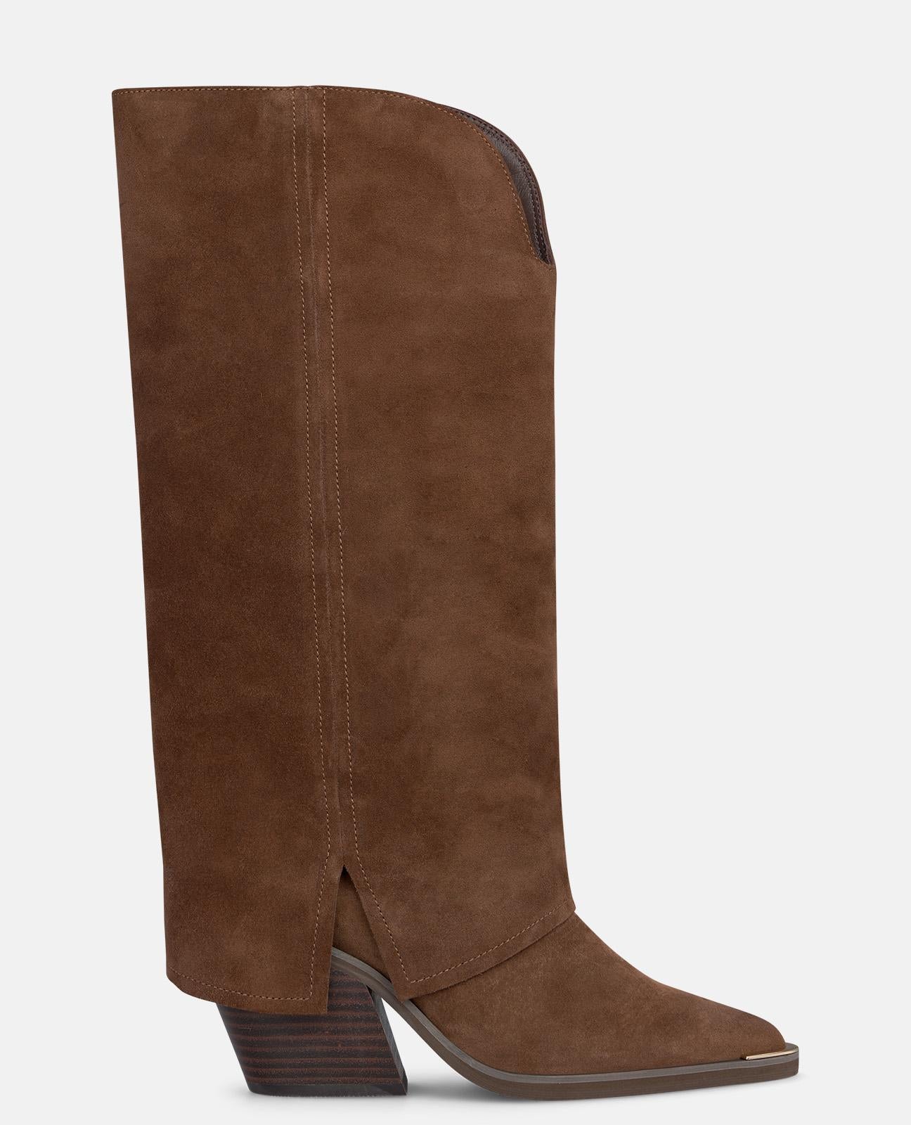 alma-en-pena-cowboystiefel-wildleder-camel-8-cm image 1