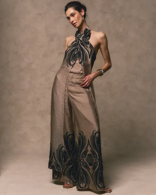 alma-en-pena-arabesco-high-waist-hose-lang-mit-print image 1