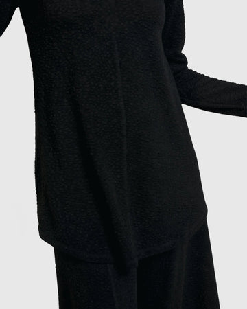 alembika-jacquard-v-neck-tunika-top-schwarz image 6