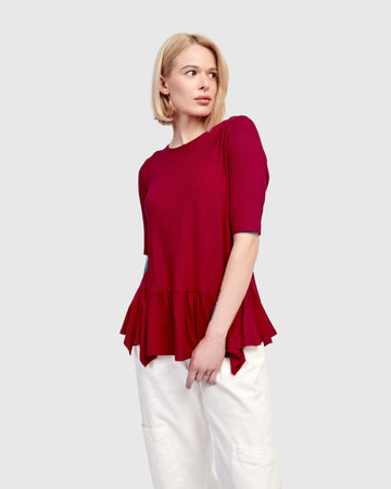 alembika-addison-flouncy-t-shirt-bordeaux image 5
