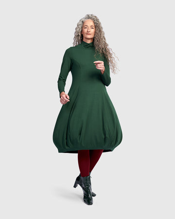 alembika-essential-turtleneck-cocoon-kleid-jungle-damen-jerseykleid image 4