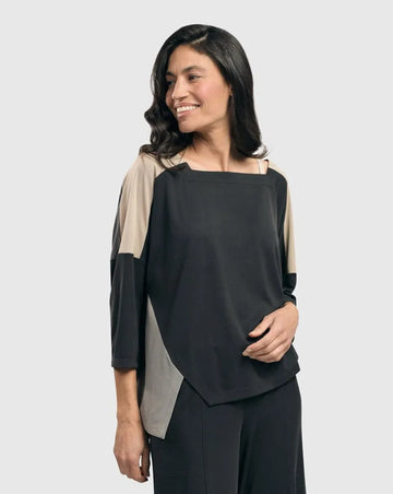 alembika-essential-colorblock-cupro-top-charcoal image 7