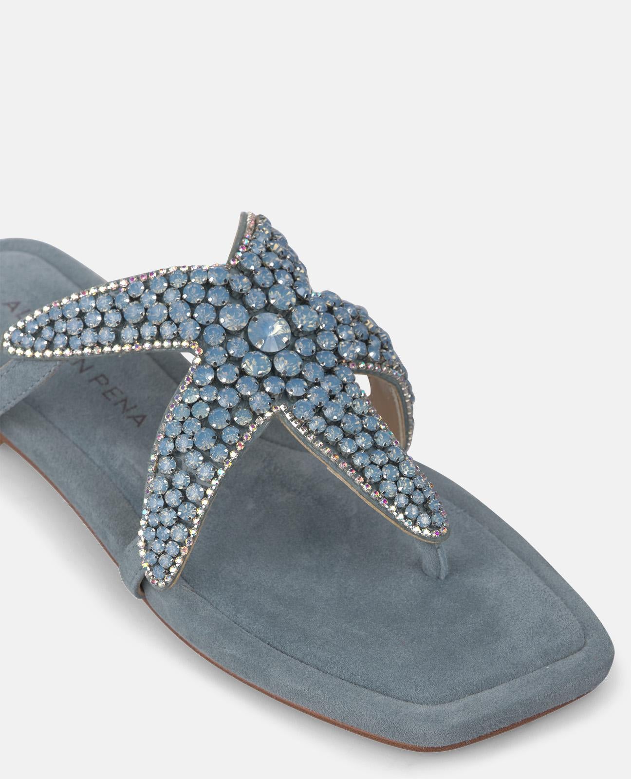 alma-en-pena-star-flat-sandal-flache-sandale-blau image 4
