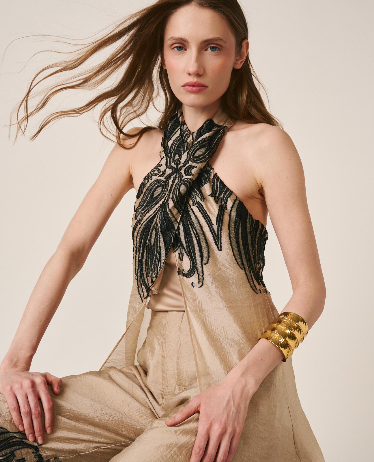 alma-en-pena-long-asymmetrical-top-rmelloses-neckholder-top-mit-arabesken-print image 3