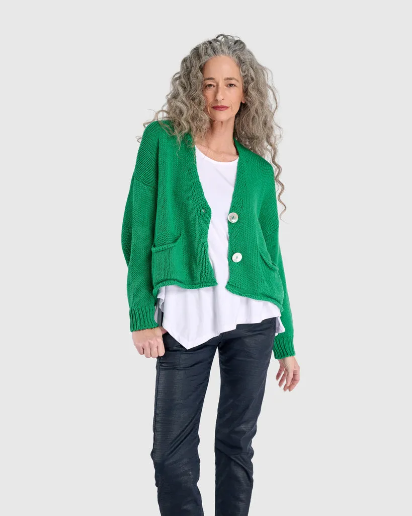 alembika-simply-slouchy-cardigan-green-strickjacke image 1