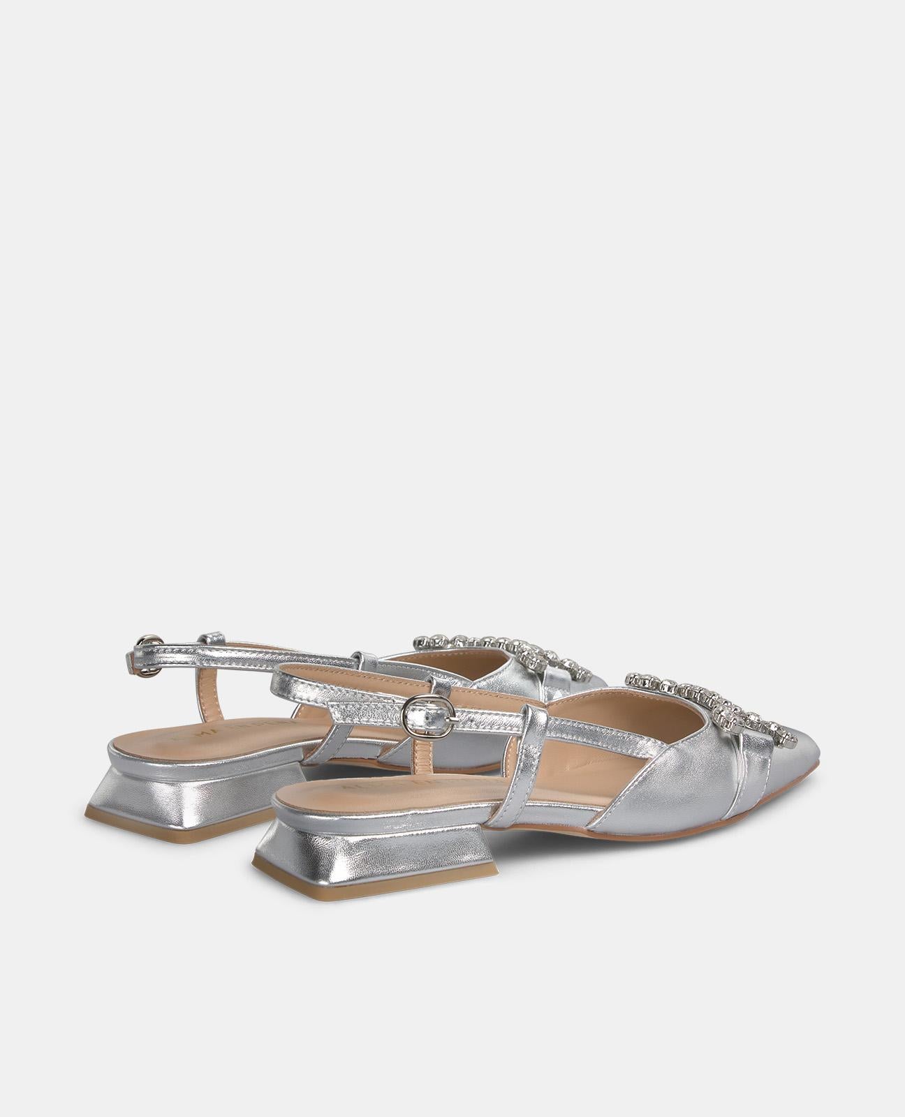 alma-en-pena-flat-stirrup-ballerinas-mit-strass-silber image 3