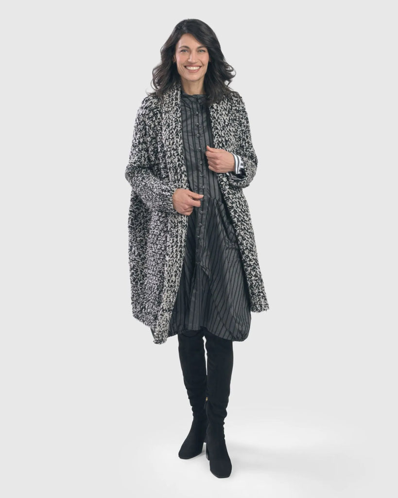 alembika-melange-open-front-sweater-coat-strickmantel-mono image 1