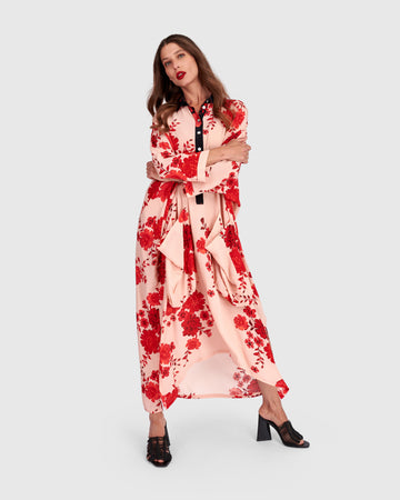 alembika-kiku-oversized-dress-ed301p-apricot-floral-maxikleid image 2