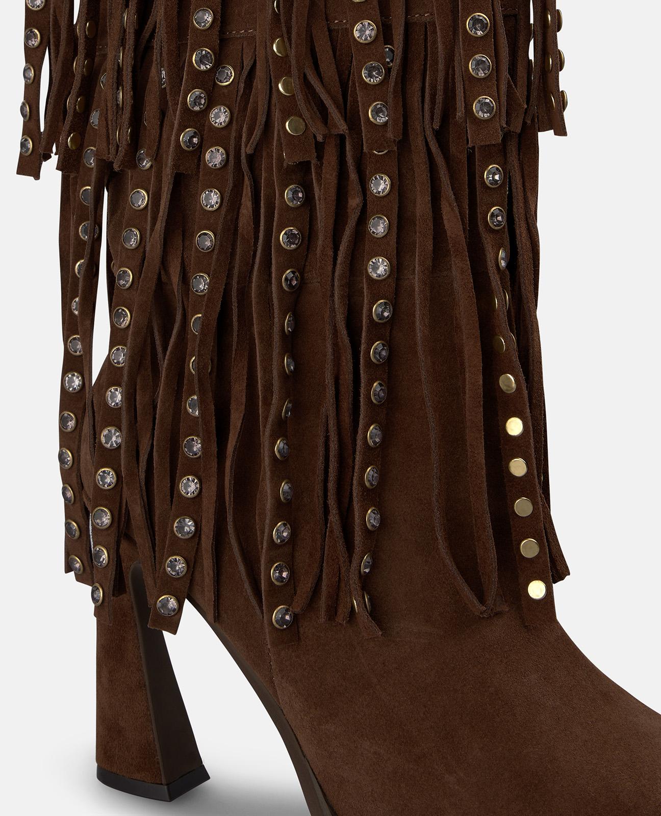 alma-en-pena-cowboystiefel-wildleder-fransen-camel-9-cm image 4