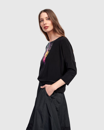 alembika-sage-pullover-top-bloom-3-4-arm-shirt image 3