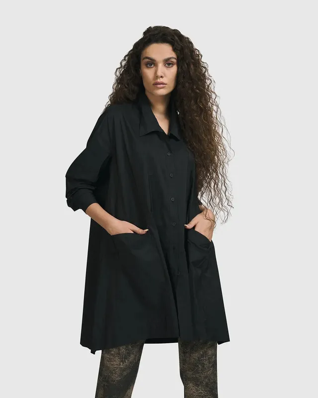 alembika-danica-shirt-jacket-schwarz-hemdjacke-a-linie image 1