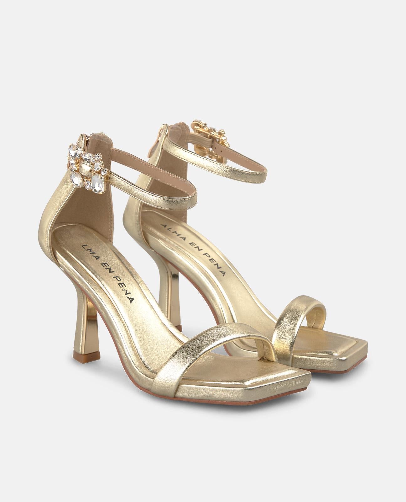 alma-en-pena-metallic-riemen-sandale-gold-9-cm-absatz image 2