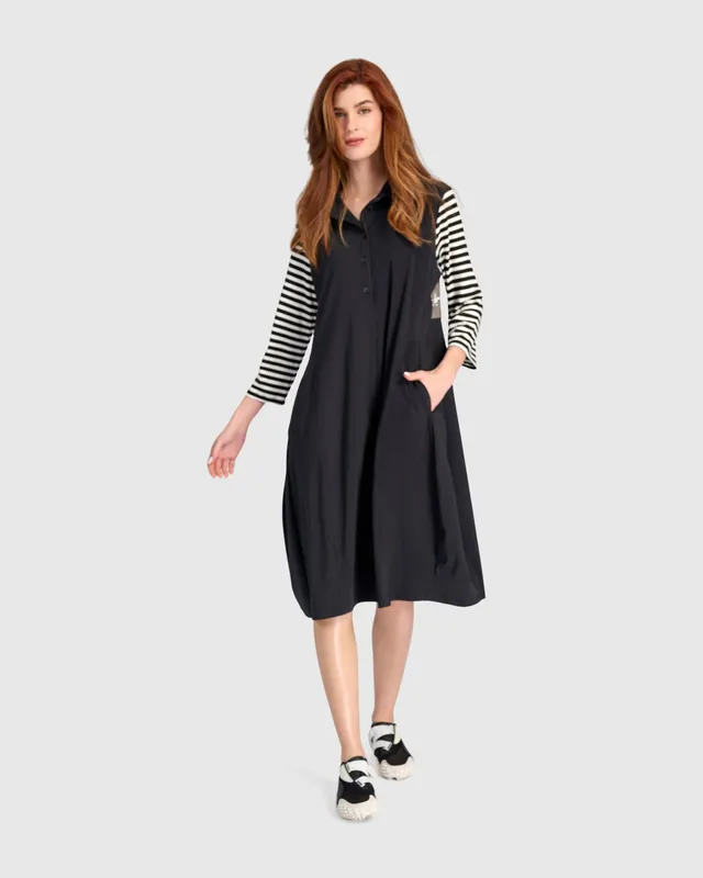 alembika-tekbika-range-shirtdress-black-stripes image 1