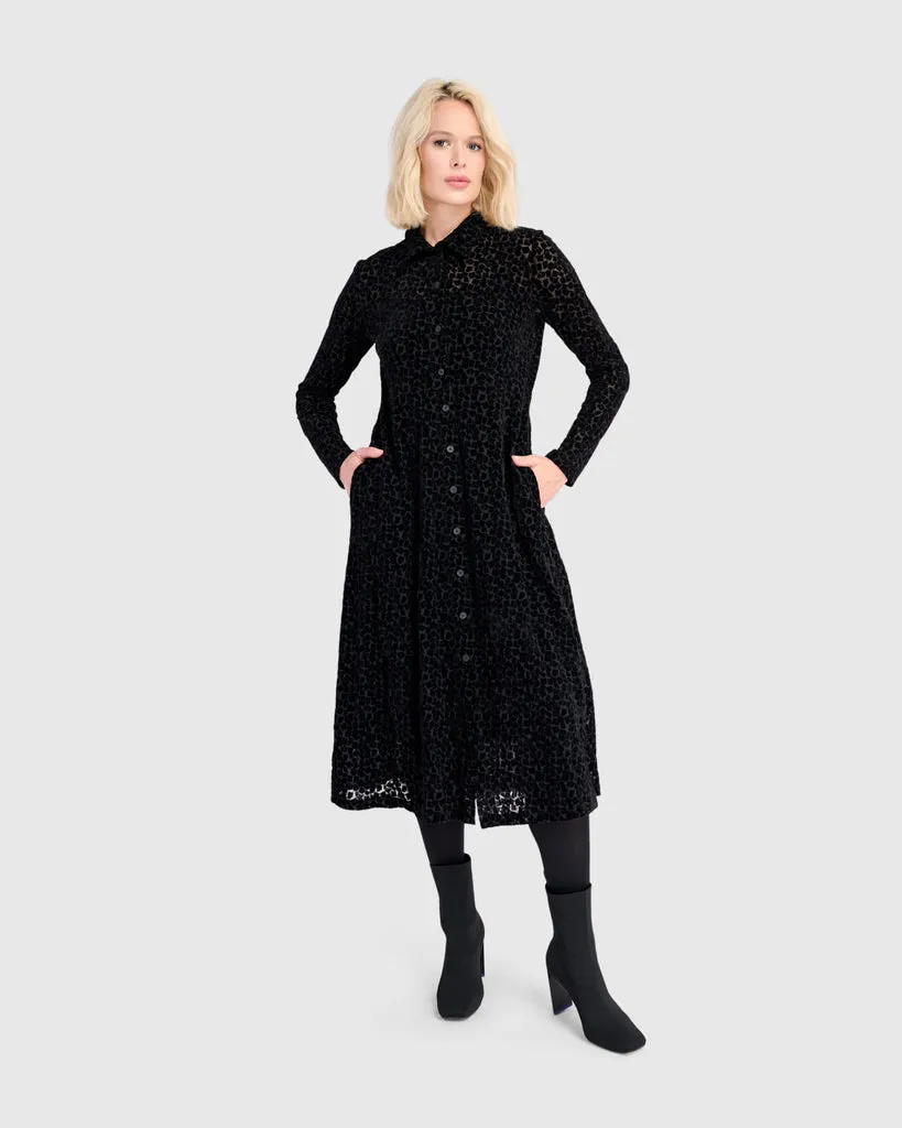 alembika-marilyn-button-up-dress-damen-kleid-in-schwarz image 1