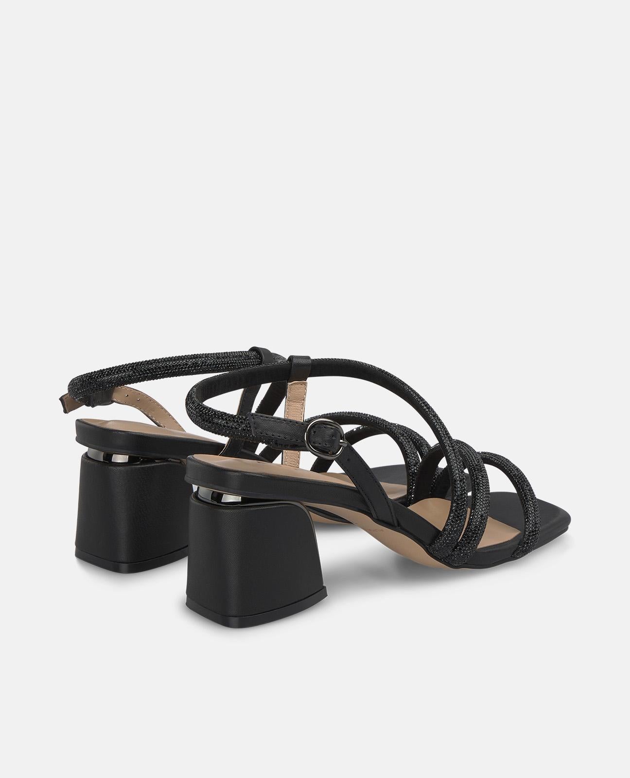 alma-en-pena-half-strap-sandal-mit-strass-riemchensandalette-schwarz image 3