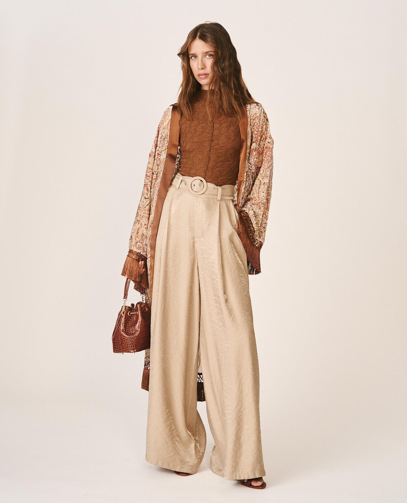 alma-en-pena-paisley-caftan-braun-damen-kimono-mantel-devor-samt-mit-fransen image 2