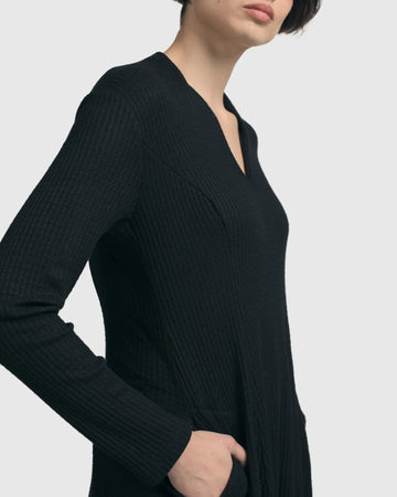 alembika-legend-waffle-cocoon-kleid-schwarz image 4
