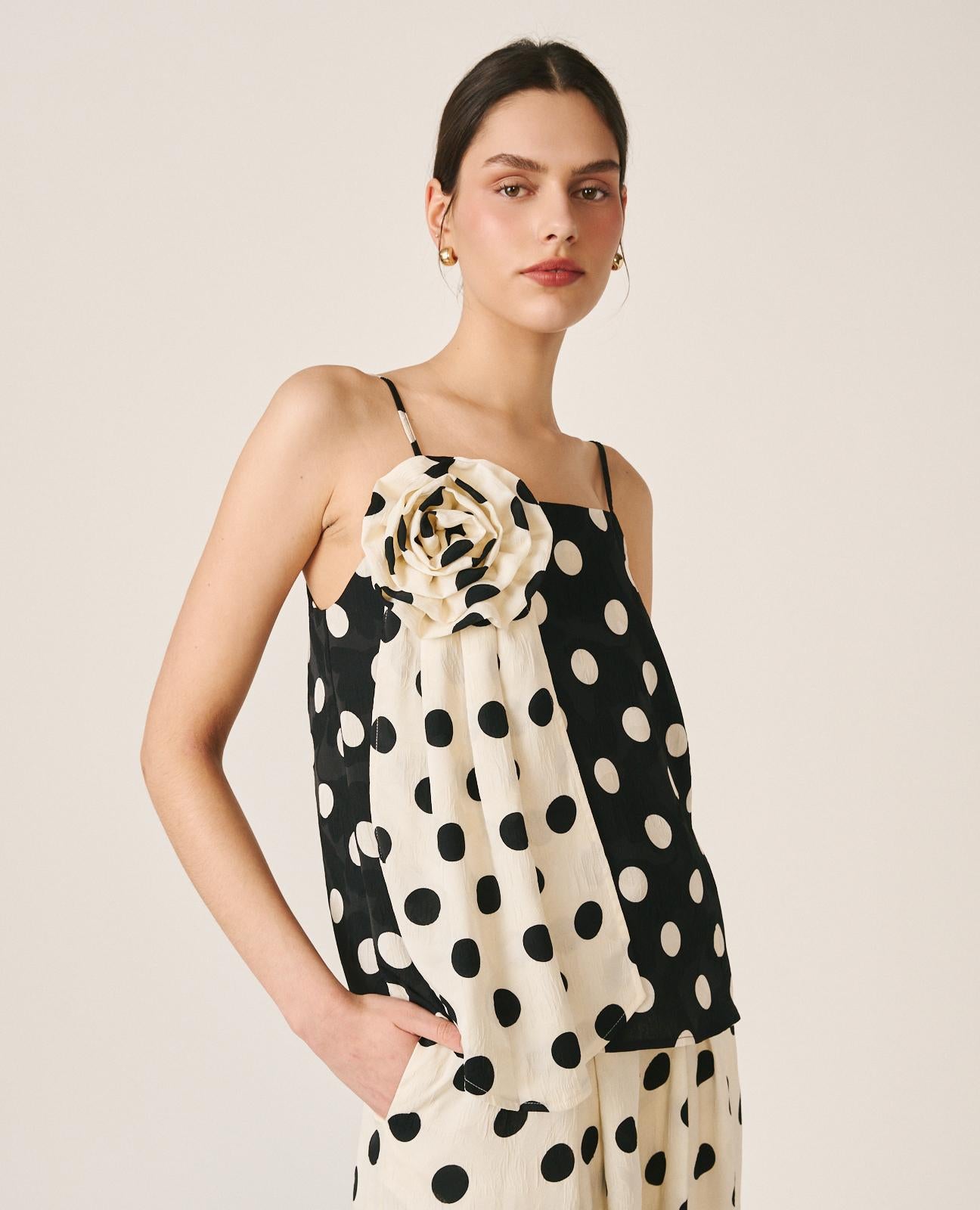 alma-en-pena-top-polka-dots-schwarz-satin-rmellos image 6