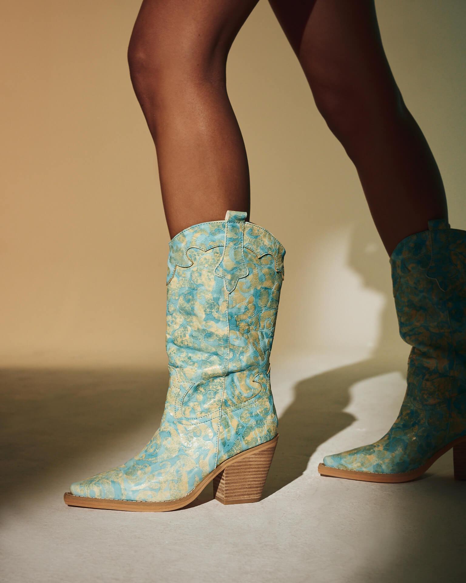 alma-en-pena-embroidered-half-boot-stiefel-blau-8-cm image 2