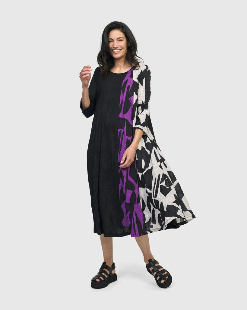 alembika-tessellate-midi-kleid-violett image 1
