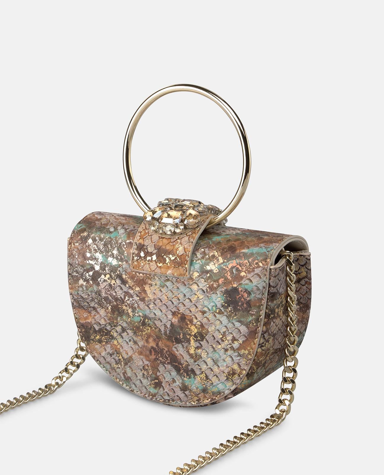 alma-en-pena-snake-shoulder-bag-halbmond-handtasche-leder-camel image 4
