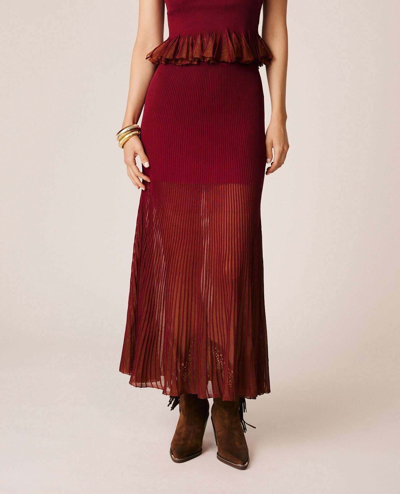 alma-en-pena-alfa-61776-midi-rock-metallik-transparent-mit-r-schen image 3