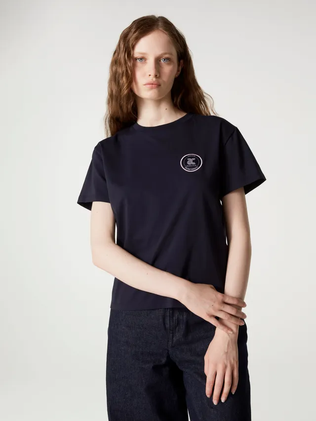absolut-paddock-t-shirt-damen-rundhals-baumwolle-navy-harcour-capsule image 1