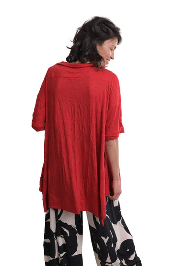 alembika-haven-crinkle-trapeze-top-rot-a-linien-top image 3