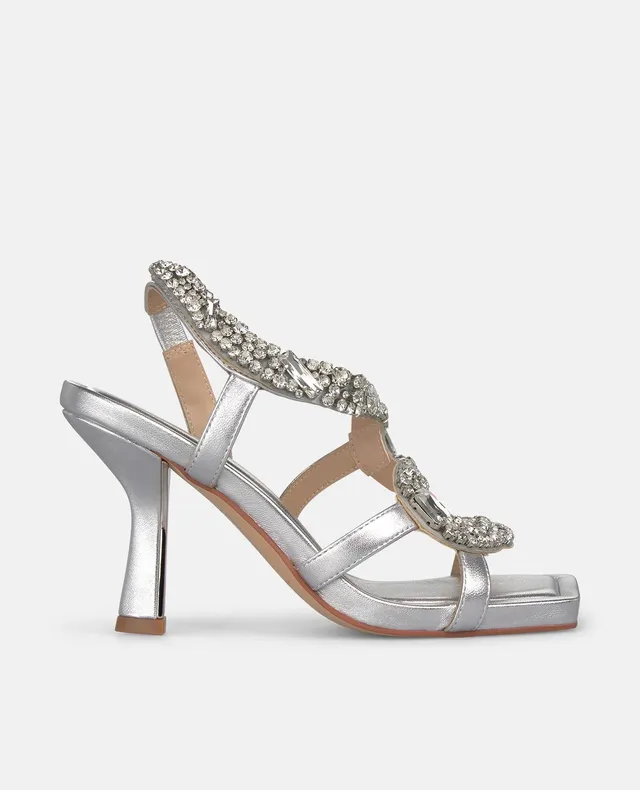 alma-en-pena-high-heel-sandale-snake-metallic-silber-9-cm-absatz image 1