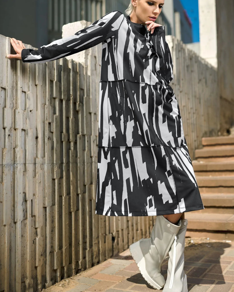 alembika-cyber-boxy-dress-brush image 1