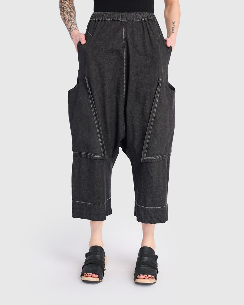 alembika-ace-harem-pants-jet-denim-cropped-haremshose image 1