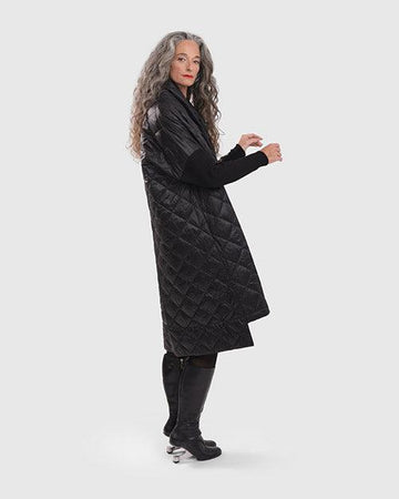 alembika-ether-clutch-coat-schwarz-damen-steppmantel-mit-daumenloch image 3